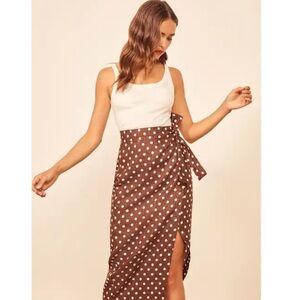 NWT Reformation Florence Wrap Skirt